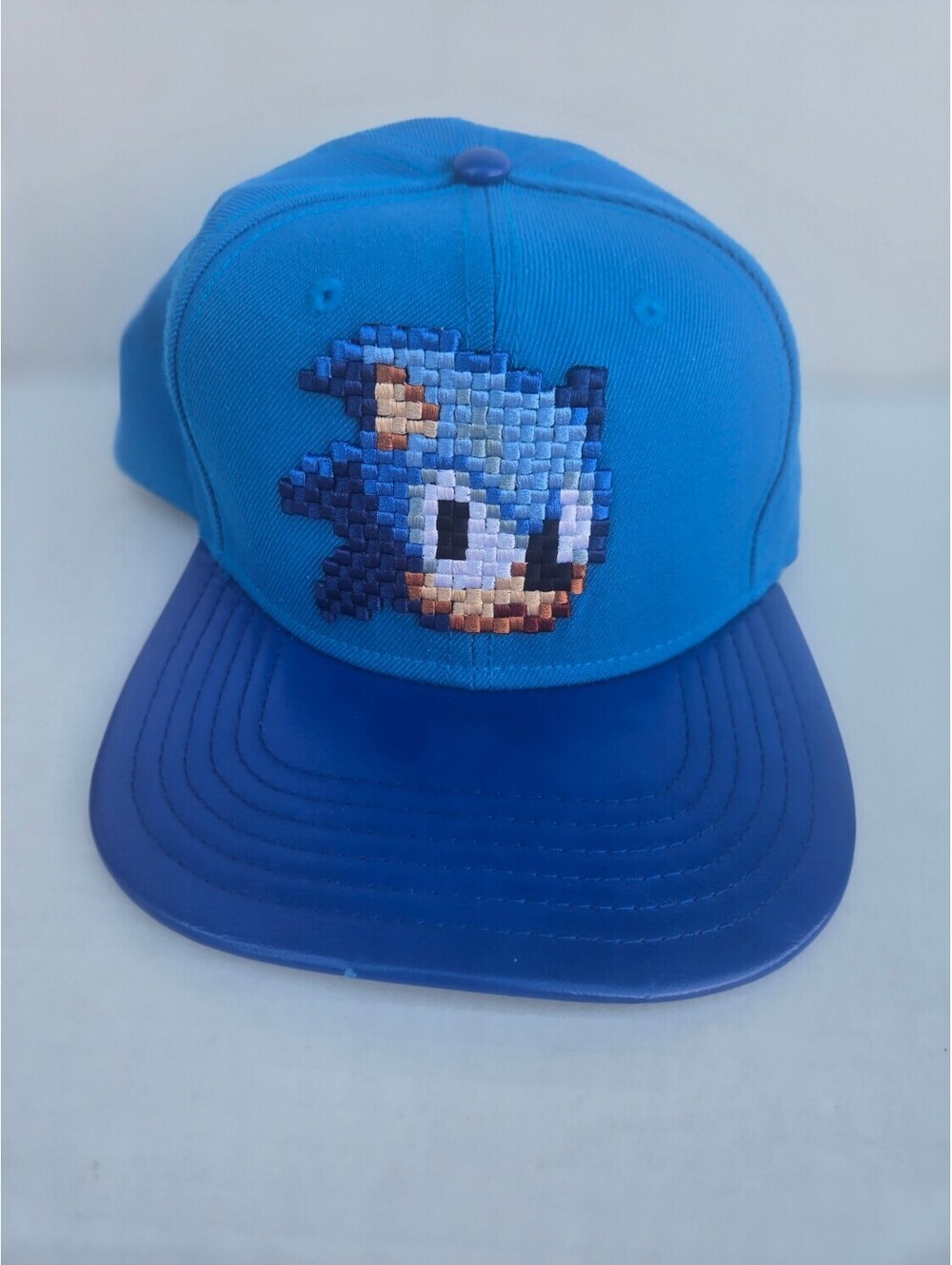 Sonic the Hedgehog Blue Snapback Hat with 'Don't Blink' Embroidery, Good